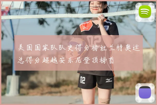 美国国家队队史得分榜杜兰特奥运总得分超越安东尼登顶榜首